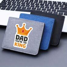 1pc Father's Day Pattern Coin Purse, Father's Day Text Wallet, Multi-Card Slot Card Holder Casual Wallet, Suitable As Father's Day Gift, Dad's Day Gift, Gift Giving - Multicolor - View 2