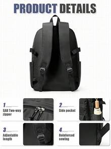 Mochila escolar de gran capacidad, mochila para estudiantes de secundaria y universidad, mochila de viaje casual de alta capacidad para mujeres, mochila de negocios para hombres para computadora portátil de 15.6 pulgadas, mochila de trabajo con múltiples funciones y capas, mochila para viajes al aire libre, escuela secundaria y universidad, adecuada para viajes de trabajo, escuela y actividades al aire libre, regalo para niños y niñas - Multicolor - Ver 7