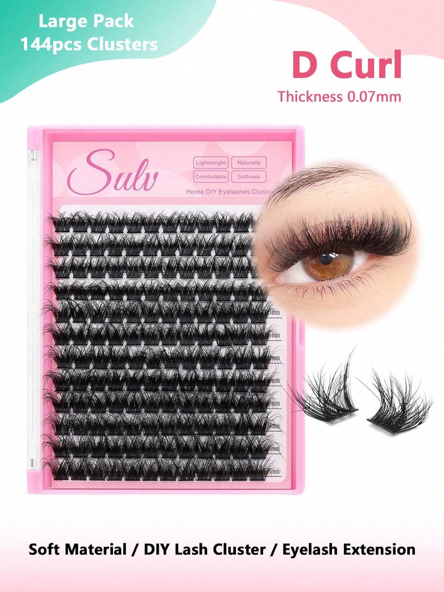 Sulv 144pcs Individual Lash Clusters Cluster Eyelashes 8-20mm To Choose Fluffy Lashes DIY Clusters False Eyelashes - View 1