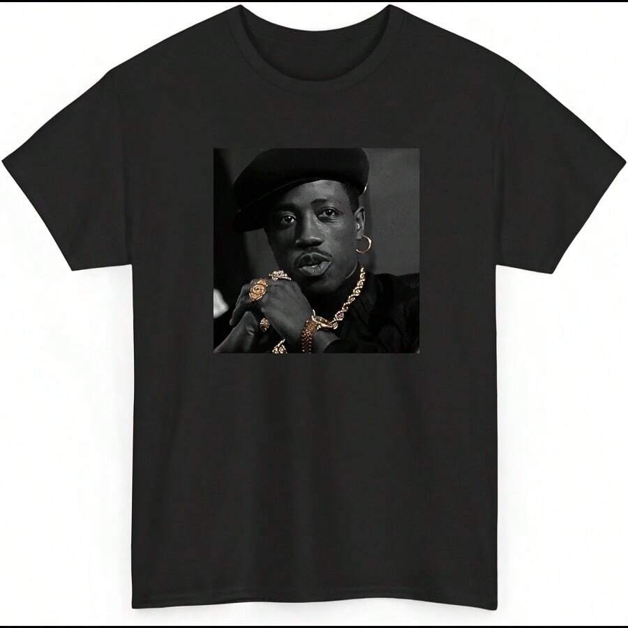Glass House Apparel Soft Cotton Nino Brown New Jack Fashion Art City T-Shirt Short Sleeve Graphic Print Tee - màu đen - Xem 1