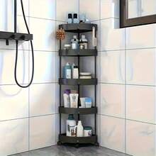 1pcBathroom Corner Shelf, Corner Shower Caddy, 5-Tier Storage Rack,Plastic Bathroom Shelf, Black Corner Rack, Plastic Storage Tower,Space Saving Bathroom Organizer, Freestanding Corner Shelf, Multi-Tier Storage Unit,Easy Assembly Shelf, No-Tool Bathroom Rack, Free Standing Corner Unit - 查看 4