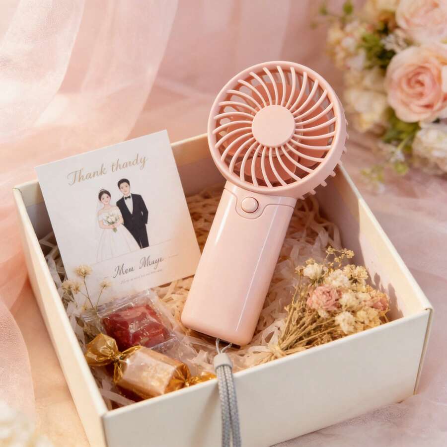 1pc Mini Handheld Fan With Wrist Strap, 1 Wind Speed Setting, Requires AAA Batteries (Not Included)