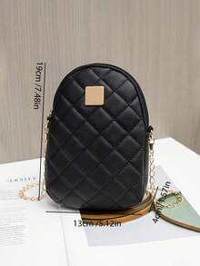 1件装女童时尚绗缝PU斜挎钱包包/单肩包，适合日常出行、节日聚会，是理想的礼物之选。 - 彩色 - 查看 3