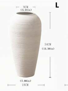 1 قطعة إناء هيدروبوني سيراميكي بسيط على الطراز الشمالي، ديكور مكتبي، إناء زهور كبير أبيض مخطط، إناء زخرفي بسيط وعصري، مناسب للمنزل، الزهور الطازجة، المزرعة، غرفة المعيشة، غرفة الطعام، المكتب، رف الكتب - أبيض - مشاهدة 6