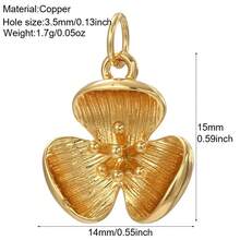 1件铜质极简主义个性化嘻哈动物海龟豹迷你吊坠，DIY手链项链耳环首饰配件 - 彩色 - 查看 49