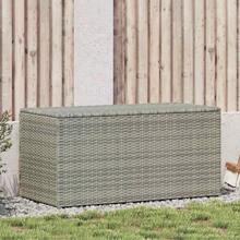vidaXL Gartenbox Auflagenbox Kissenbox Kiste Gartentruhe Truhe Box Auflagenkiste Garten Poly Rattan 200x50x60cm Grau - xám - Xem 10