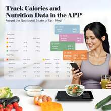 1pc Smart Digital Kitchen Scale | Glass Panel, 10kg/22lb Capacity, G/Oz Display, Nutrition Calculator And Free App, Supports Calorie And Macro Tracking, Portion Control, Meal Prep, Suitable For - Suitable For Healthy Eating And Fitness Tracking, Screen Displays Nutrition Information, Easy App Integration To Create Healthy Eating Plans, Kitchen Scale, Kitchen Weighing Scale, Kitchen Electronic Scale - Kitchen scales - View 9
