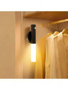 VOLACI 1pc Magnetic Motion Sensor LED Wall Light, USB Rechargeable Stick-On Night Light With 3 Color Modes (Cool/Warm/Warm White), Suitable For Corridor, Stairs, Wardrobe, Cabinet, Bedroom - Multicolor - View 11