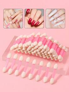50PCS This Multi-Functional Makeup Tool Is A Sponge, Double-Headed Eyeshadow Brush, Eye Smudging Stick, And Can Also Be Used As A Nail Art Applicator - Multicolor - View 15