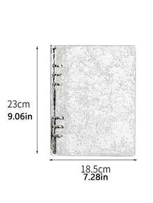 1pc A5/A6 Size Wavy Transparent Loose-Leaf Binder, Acrylic Gradient Colorful Transparent Folder, Can Be Used As Notebook, Planner, Card Storage, Sticker Book, Photo Album, Stationery,Card Holder - A5 - View 5