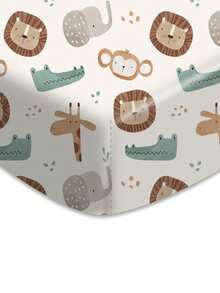 优质婴儿床单，适用于标准婴儿床垫 - 超柔软针织面料，贴合舒适，时尚设计，28 英寸 x 52 英寸 x 9 英寸深口袋，情人节心形图案 - 彩色 - 查看 19