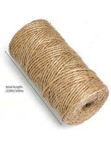 1 pièce Corde de jute de 100 m, ruban, ruban d'emballage cadeau, décorations de cadeaux - Voir 3
