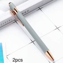 Customized Text/Logo Aluminum Barrel Ballpoint Pen, Metal Medium Ballpoint Pen With Push Button - Multicolor - View 17