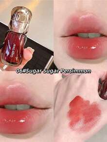 Bear 1pc Crystal Clear Lip Gloss, Moisturizing, Long-Lasting, Non-Smudging, Liquid Lipstick Suitable For Women In Autumn And Winter - Multicolor - View 9