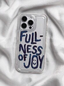 Letter Full Joy Print Clear Case Compatible With IPhone 13/11/17/17pro/16/14/15/15pro/15 Plus/15 Promax/7plus/8plus/X/Xs Max/Xr/11pro/12pro/13pro/14pro/12mini/13mini/11promax/12promax/13promax/14promax/14plus/17pro Max/17Air/6/6s Plus/7/8/16Pro/16plus/16promax/Se2/17promax&Compatible With Samsung Galaxy/A54/A14/A12/A13/A15/A32/A33/A24/A52S/S20/S21/S22/S23/S24/S23Plus/S24ultra/S25/A15/A33/A23 - Multicolor - View 2