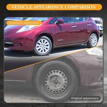 4-Pack Hubcaps Compatible With Nissan Leaf 2011-2025, Sentra 2013-2019, 16 Inch 16" Steel Wheel, Wheel Covers Skins, S-Nap On Tire Cover Replacement (Silver Color) - A - View 5