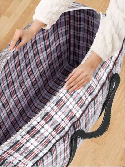 1pc Foldable Waterproof Large Capacity Storage Bag, Can Be Used As Quilt Storage Bag, Clothing Storage Bag, Moving Packing Bag, Large Capacity Phone Packaging Bag, High-Quality Durable Handbag, Suitable For Phone Packaging, Business Travel, Dorm Phone Storage And Other Scenarios