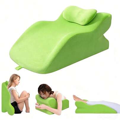 Almohada de lectura ergonómica multifuncional y almohada de espuma de memoria, se puede usar para elevar las piernas y dar soporte a la espalda, promueve la circulación sanguínea, adecuada para leer o dormir