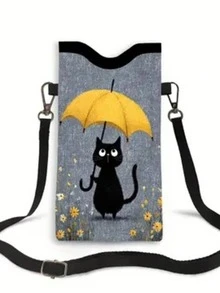 Printed Synthetic Leather Waterproof And Shockproof Phone Pouch With Adjustable Strap - View 20