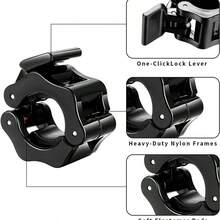 2pcs 50mm Quick Release Dumbbell Clamps, Rotating Lock Dumbbell Collars For Weight Lifting And Strength Training - Multicolor - View 4