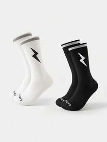 1双/2双/3双/4双装男女通用骑行袜，适合所有户外运动，四季皆宜的压缩袜 - 彩色 - 查看 21