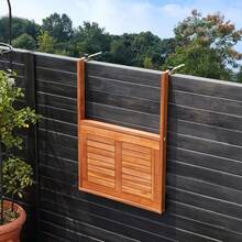 Tavolino da balcone pieghevole in legno di acacia 64x45x87cm - A - Visualizzare 7