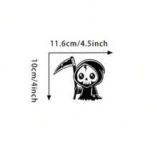 Popular Car Stickers, Creative Mini Grim Reaper Stickers, Cute Grim Reaper Stickers For Car Body, Rear Glass, Fuel Tank Cover, Side Windows, Scratch Cover, Waterproof, Sunproof, No Residue - Cute Grim Reaper - View 2