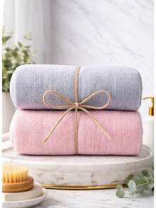 Turkish Cotton Towel 2 Pieces, 50x90 Hand Towel, Soft Touch Towels, Luxury Bathroom Linens, Absorbent Cotton Towels. - White - View 3