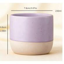 230ml Large Capacity Coffee Mug, Latte Art Cup, Multi-Color Splicing Creative Elegant Mug For Personal Use Or Gift - Multicolor - View 3