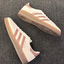 Adidas 三葉草女子HANDBALL SPEZIAL運動德訓鞋T頭板鞋 - 灰粉紅色 - 查看 1