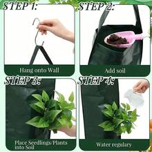 1 Hanging 8-Hole Strawberry Planting Bag, Made Of PE Material, With Perforated Plant Planting Hanging Bag, Household Multi Pocket Fruit Cultivation Bag, Flower Vegetable, Strawberry Bag - Multicolor - View 8