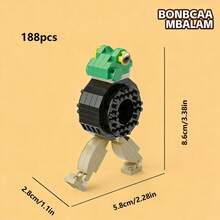 Tung Tung Sahur Character Building Blocks Toy, Tralalero Tralala, LiriLi Larrla, Boneca Ambalam Character Building Blocks Toy, Gift For Party, Birthday - Multicolor - View 9