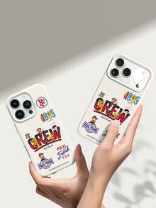 Ốp lưng điện thoại silicon lỏng chính hãng Paul Frank, chống sốc toàn thân, bảo vệ camera, họa tiết hoạt hình khỉ, gấu, thỏ, hươu cao cổ, mèo, chữ số và chữ cái, thiết kế mới, tương thích với iPhone 13/14/15/16/17 Pro Max - Nhiều màu - Xem 6