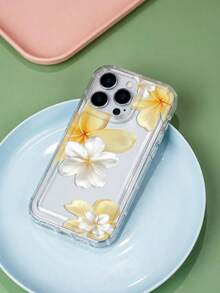 Gardenia Pattern Printed Transparent TPU Soft Shockproof Phone Case Compatible With IPhone 13/11/17/17 Pro/16/14/15/15 Pro/15 Plus/15 Pro Max/7 Plus/8 Plus/X/XS Max/XR/11 Pro/12 Pro/13 Pro/14 Pro/12 Mini/13 Mini/11 Pro Max/12 Pro Max/13 Pro Max/14 Pro Max/14 Plus/17 Pro Max/17 Air/6/6s Plus/7/8/16 Pro/16 Plus/16 Pro Max/SE2/17 Pro Max & Compatible With Samsung Galaxy A54/A14/A12/A13/A15/A32/A33/A24/A52S/S20/S21/S22/S23/S24/S23 Plus/S24 Ultra/S25/A15/A33/A23 - Multicolor - View 4
