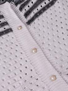 2pcs Striped Pattern Front Button Short Sleeve Shirt & Knit Shorts Set, Suitable For Valentine's Day, Music Festival, Beach Vacation Spring - Multicolor - View 9