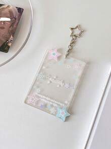1 PC Acrylic Star Card Holder, Idol Idol Card Storage Protective Case, 3-Inch Display Pendant, Keychain - Multicolor - View 9
