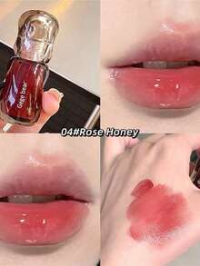Bear 1pc Crystal Clear Lip Gloss, Moisturizing, Long-Lasting, Non-Smudging, Liquid Lipstick Suitable For Women In Autumn And Winter - Multicolor - View 11