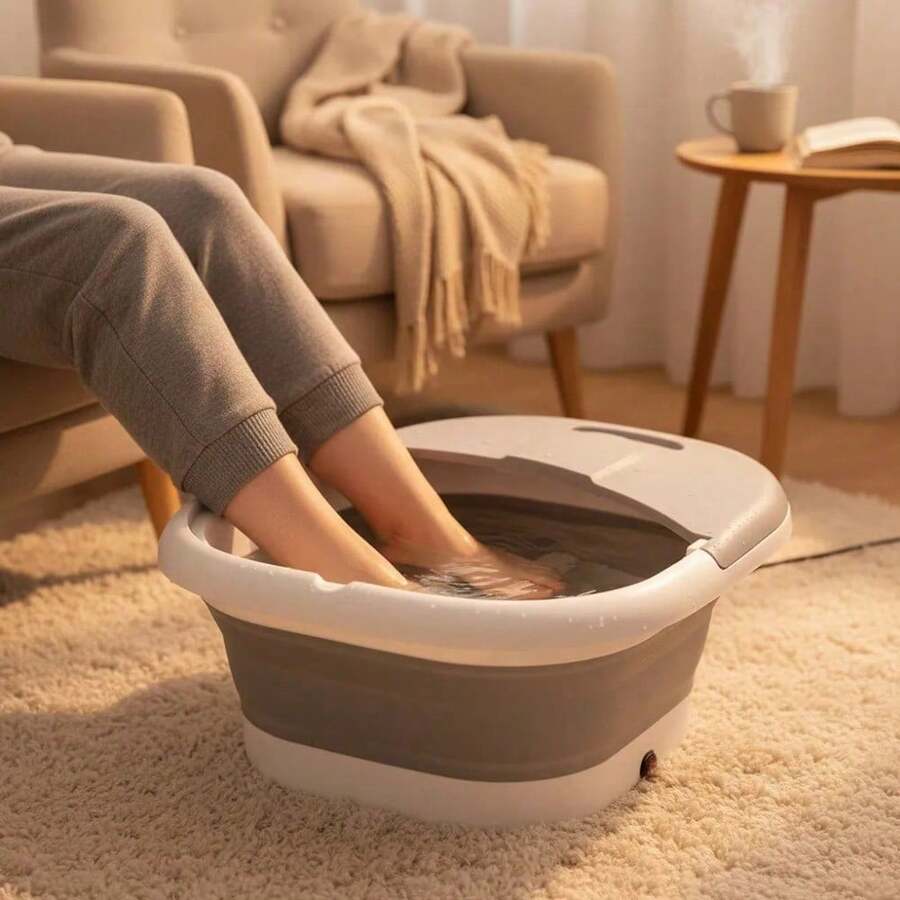 Spa Para Pies Electrica Baño Burbujas Plegable Portátil - Negro - Ver 1