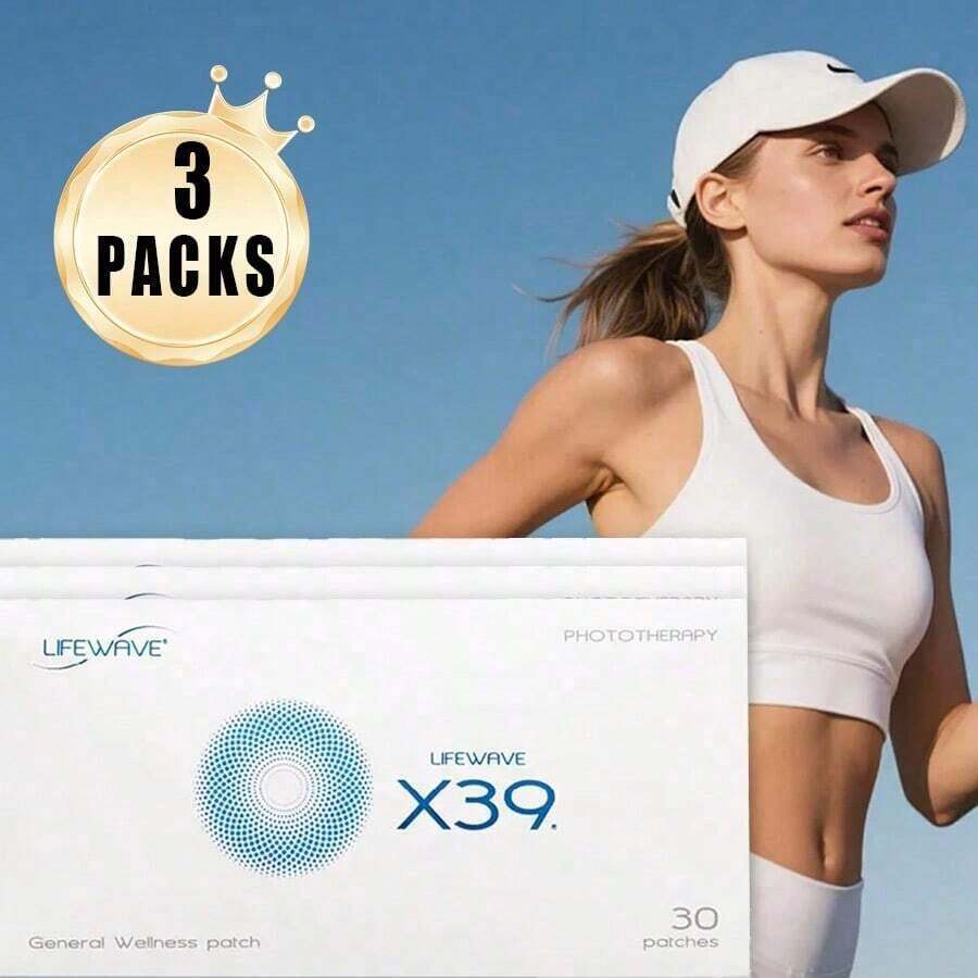 3pcs LifeWave X39 Patches - Supports Improvements Of Strength And Stamina,Body Care - Supports Improved Exercise Performance - No Or Stimulants - Innovative Patch Technology For Enhanced Wellness -30 Pieces Per Piece For A Total Of 90 Pieces,Keep Your Body Healthy And Rejuvenate You,Can Be Used Both Morning And Evening,Halloween Gift. - 3pcs - 查看 1