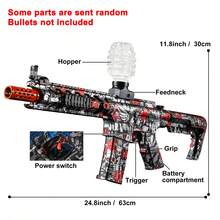 Unilabo M4A1 Electric Toy Gun Set, High Precision Shooting Toy, Rechargeable And Reusable, Perfect Outdoor Party Game And Gift For Boys, Birthday/Holiday Present (Excluding Bullets) - Multicolor - View 20