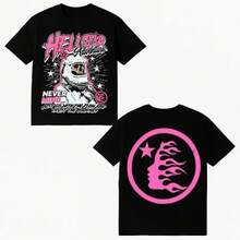 HEllst4r Graphic Logo Style 2 Side White Unisex Tshirt, Gift For Men, Gift For Him, Gift For Your Boyfriend Men's Graphic Tee - màu đen - Xem 5