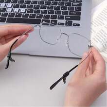 6/10/20 Peças Ganchos de Orelha Antiderrapantes de Silicone - Disponíveis em Transparente, Preto e Outras Cores, Adequados para Esportes e Atividades ao Ar Livre, Retenedores de Óculos Confortáveis, Alças de Óculos da Moda, Garantem Têmporas de Óculos Confortáveis e Seguras, Suporte de Óculos Esportivos para Adultos, Fixador de Óculos, Têmporas Antiderrapantes de Silicone para Óculos, Presente Ideal - Multicolorido - Visão 6