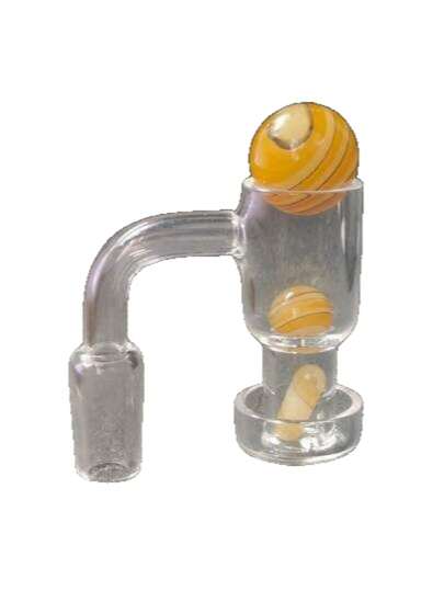 14mm Quartz Banger 90 Degree With Cyclone Carb Cap Spinner Terp Bead 25mm OD Bowl Slide For Water Pipes Hookahs B.Ong