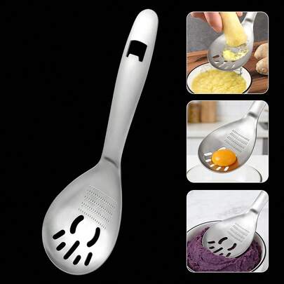 1/2 ملعقة مبشرة زنجبيل من الفولاذ المقاوم للصدأ - مهرس ثوم يدوي، أداة مطبخ متينة لطحن معجون الثوم، وتصفية الحساء وفتح أغطية الزجاجات، أدوات طهي للخارج، أدوات أساسية للتخييم والنزهات