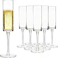 1pc/2pcs/6pcs Acrylic Champagne Glasses, 5.5oz Unbreakable Stemware, Reusable Champagne Flutes, Clear Plastic Martini Cups - Ideal For Cocktails, Champagne And Desserts - Dishwasher & Reusable - Multicolor - View 8