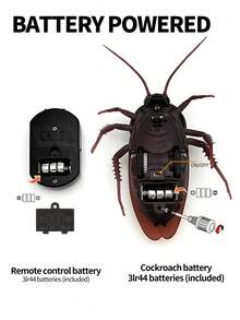 1pc Remote Control Insect Toy, RC Realistic Insect Animal Cockroach Bee, Children's Prank Toy, Educational Electric Toy, Christmas/Easter Gift, Suitable For 3-12 Years Old Boys And Girls - Brown - View 3
