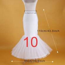 Váy lót dài nhiều lớp bồng bềnh, gấu váy xòe rộng, phù hợp với váy cưới đuôi dài kiểu nhà thờ, chụp ảnh cưới bà bầu, váy chữ A bồng bềnh tự nhiên. - nhiều màu - Xem 3