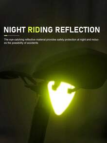 Reflective Yield Sign, Reflective Safety Night Cycling Triangle Warning Plate, High Visibility Bicycle Triangle Warning Sign, Universal Bicycle Safety Accessory (Green) - A - View 6