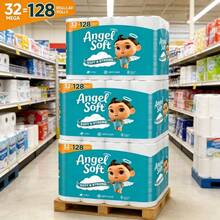 Angel Soft Toilet Paper, Pack-16/48 Mega Rolls,320 Sheets Per Roll, Soft And Strong Toilet Tissue - Toilet Paper, Tissue Paper, Roll, Paper Towels, Papel Toalla Para Cocina, Fuerza Regida, Cleaning Supplies, Buy One Get One Free, 2-Ply Durable Tissue, No Tears!Perfect For Everyday Use, For Bathrooms, Bathroom Tissue, Loo Roll, Personal Cleansing Paper, Home Essentials, Tissue, Paper Napkins, Fragrance-Free, Cloud-Like Softness, Skin-Friendly,Bulk Pack Value, Lint-Free, Plush Texture, 2-Ply Strength, Septic-Safee, Daily Personal Care, Morning Routine - 多色的 - 查看 11