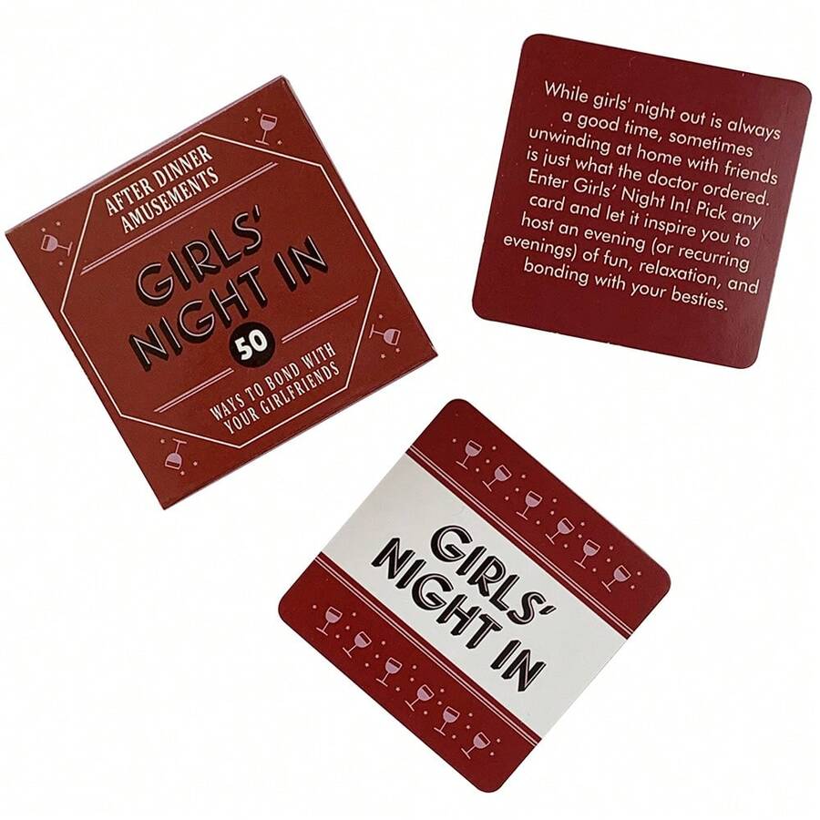 互动式派对迷你卡牌游戏，专为女性社交聚会设计，包含50个趣味活动建议，帮助朋友们度过一个有意义的夜晚。 - 彩色 - 查看 1